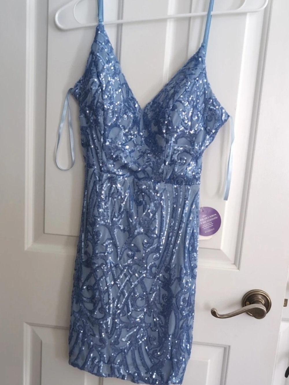 Windsor Periwinkle Sequin Homecoming Dress